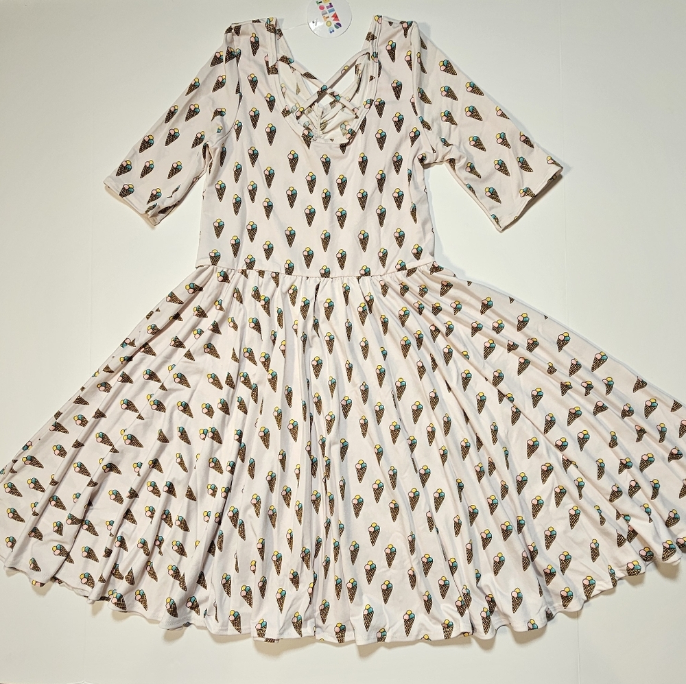 Dot Dot Smile Ballerina Twirl Dress Ice Cream Cones Size 11 - Picture 10 of 10